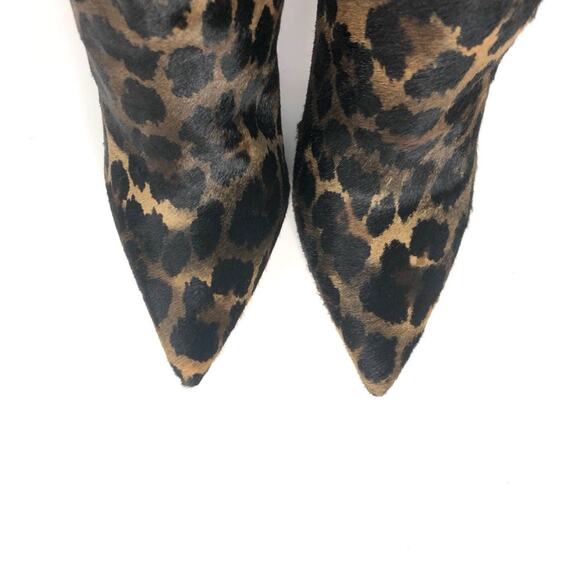 NEW Christian Louboutin Astrilarge Botta 100 Leopard Print Pointed Toe Boots 38 - Picture 6 of 8
